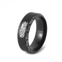 Wikinger Ring, verziert mit der Midgardschlange aus...