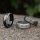 Wikinger Ring, verziert mit der Midgardschlange aus Edelstahl - Farbe Schwarz 55 (17,5) / 7 US