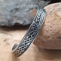 Wikinger Edelstahl Armreif verziert mit einem Thors Hammer