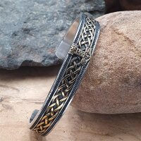 Wikinger Edelstahl Armreif verziert mit einem Thors Hammer