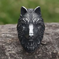 Fenris Wolf Ring "FOLKWANG" aus Edelstahl