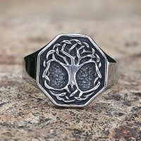 Yggdrasil Ring "FYRISAN" aus Edelstahl