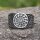Schwarze Sonne Ring "GLITNIR" aus Edelstahl