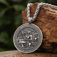 Norse Gods - Frigg Schmuckanhänger aus Edelstahl mit Kette - 60 cm