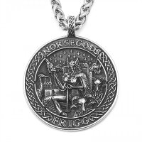 Norse Gods - Frigg Schmuckanhänger aus Edelstahl mit Kette - 60 cm