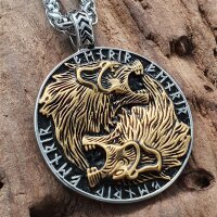 Wolf Schmuckanhänger "BLIX" aus Edelstahl mit Kette - 60 cm