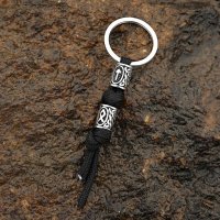 Paracord Schlüsselanhänger mit Runen aus Edelstahl