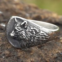 Fenris Wolf Ring "BITRA" aus Edelstahl