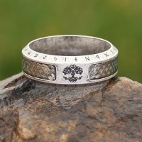 Nordischer Runen Ring "ALPTA" aus Edelstahl