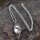 Spiegel der ahnen Anhänger Halskette aus Edelstahl - 60 cm