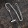 Thors Hammer Anhänger mit Wikinger verzierungen Halskette aus Edelstahl - 60 cm