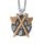 Schild Anhänger mit gekreuzten Äxten Halskette aus Edelstahl - 60 cm