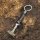 Paracord Schlüsselanhänger mit Thors Hammer aus Edelstahl - Farbe Schwarz, Grau