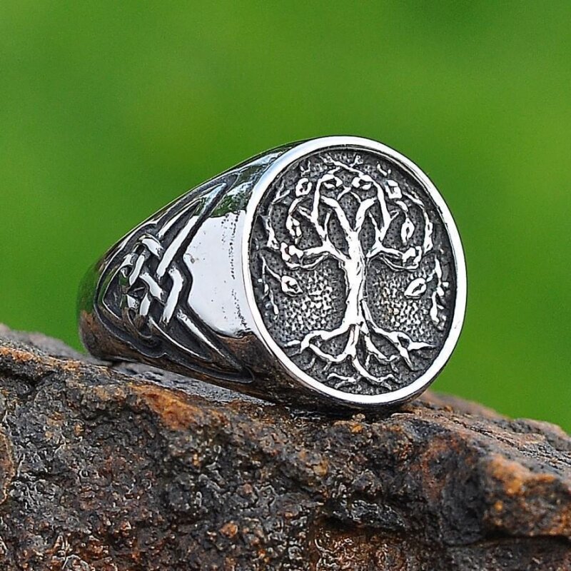 Odin Signet Ring 925 Silber Viking Altnordisch Runen Keltisch Biker