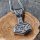 Thors Hammer Anhänger "VENLA" mit Wikinger verzierungen Halskette aus Edelstahl - 60 cm