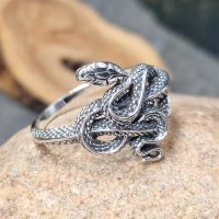 Midgardschlange Ring aus 925 Sterling Silber
