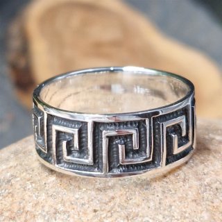 Ring mit Römischen Mustern aus 925 Sterling Silber