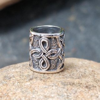 Keltisches Symbol Bartperle "YLVA" aus 925 Sterling Silber