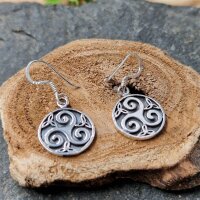 Triskelen Ohrhänger "SIV" aus 925 Sterling Silber