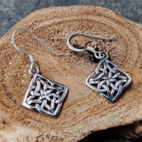 Keltische Knoten Ohrhänger "ALMINA" aus 925 Sterling Silber