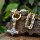 Mjölnir Anhänger mit eckiger Wolf Königskette aus Edelstahl - 60 cm - gold/silber