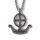 Wikingerschiff Anhänger "ARTO" verziert mit einem Kreuz Halskette aus Edelstahl - 60 cm