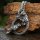 Hugin & Munin Anhänger "CAVON" Halskette aus Edelstahl - 60 cm