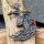 Fafnir Anhänger verziert mit einem Rot/Schwarzen Stein Halskette aus Edelstahl - 60 cm