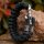 Paracord Armband mit Wolfskreuz aus Edelstahl - Silber