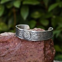 Wikinger Edelstahl Armreif verziert mit einem Vegvisir
