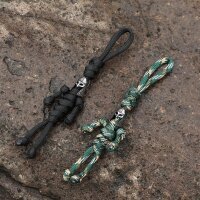 Schlüsselanhänger "KRIGR" mit Wikinger aus Paracord- Farbe Schwarz
