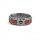 Nordischer Runen Ring "ALPTA" aus Edelstahl - Inlay Brown