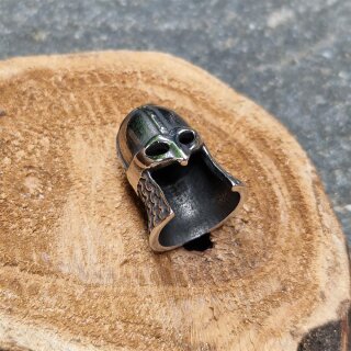 Wikinger Helm "OLAI" Bartperle aus Edelstahl