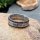 Runen Ring mit schwarzen Steinen aus Edelstahl