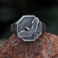 Raben "HALDOR" Ring aus Edelstahl