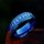 Futhark Runen Ring aus Edelstahl - Farbe Blau - 8 mm