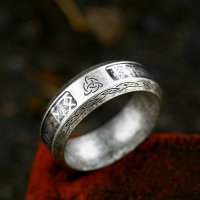 Nordischer Futhark Ring "ABRUN" aus Edelstahl