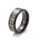 Wikinger Ring mit nordische Runen aus Wolfram - Farbe Schwarz