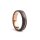 6mm Schwarzer Wolfram Ring "BALE" mit einem Rosegold farbender Streifen