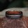 6mm Schwarzer Wolfram Ring "BALE" mit einem Rosegold farbender Streifen
