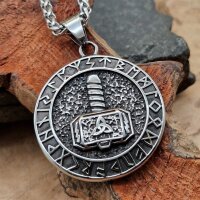 Thors Hammer Anhänger "BARNE" verziert mit...