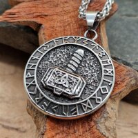 Thors Hammer Anhänger "BARNE" verziert mit...
