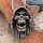 Silber & Goldfarbender Totenkopf Anhänger Kette aus Edelstahl - 60 cm