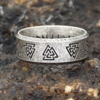 Leuchtender Wikinger Runen Ring "LOKI" aus...