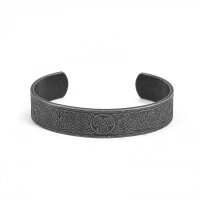 Wikinger Edelstahl Armreif verziert mit Wikinger...