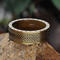 Wikinger Ring mit Keltischen Knoten und Runen...