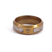 Keltischer Knoten Ring mit einem Lebensbaum aus Edelstahl
