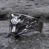 Wolf Ring "PEREDUR" aus Edelstahl