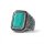 Ring mit Türkis farbenden Stein aus Edelstahl