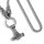 Massive Edelstahl Halskette Thors Hammer mit Raben - Silberfarben - 60cm